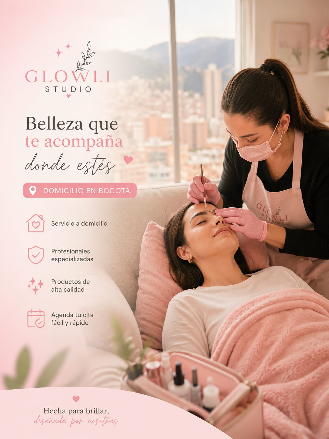Cejas perfiladas con hilo